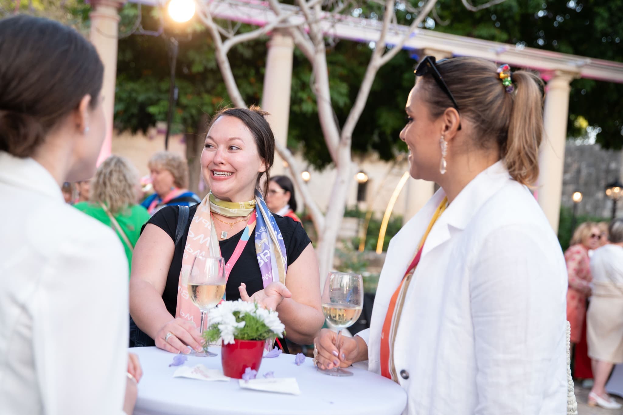 Women in conversation at a Legal Experts AI gathering